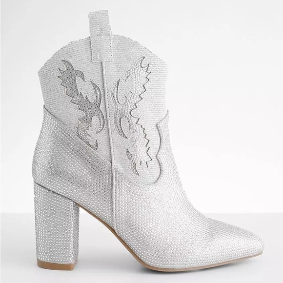 Mia Gypsi Rhinestone Western Ankle Boot - Women Gyp rhinestone western bootie buckle
